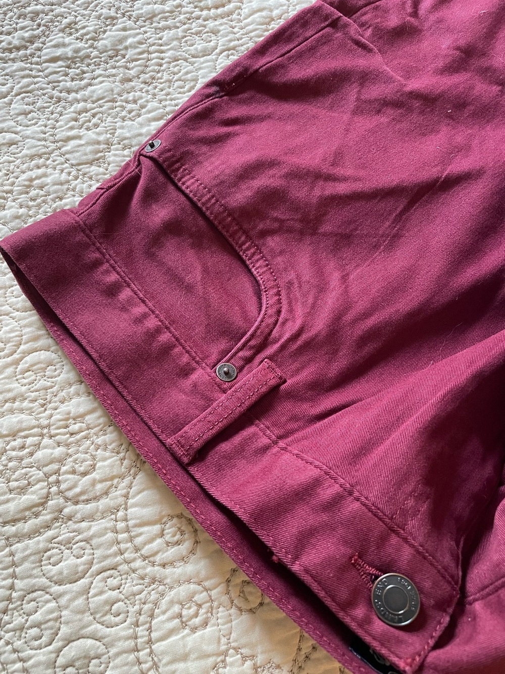 Lands' End Women's Rich Burgundy Wide-Leg Pants - Picture 7 of 9